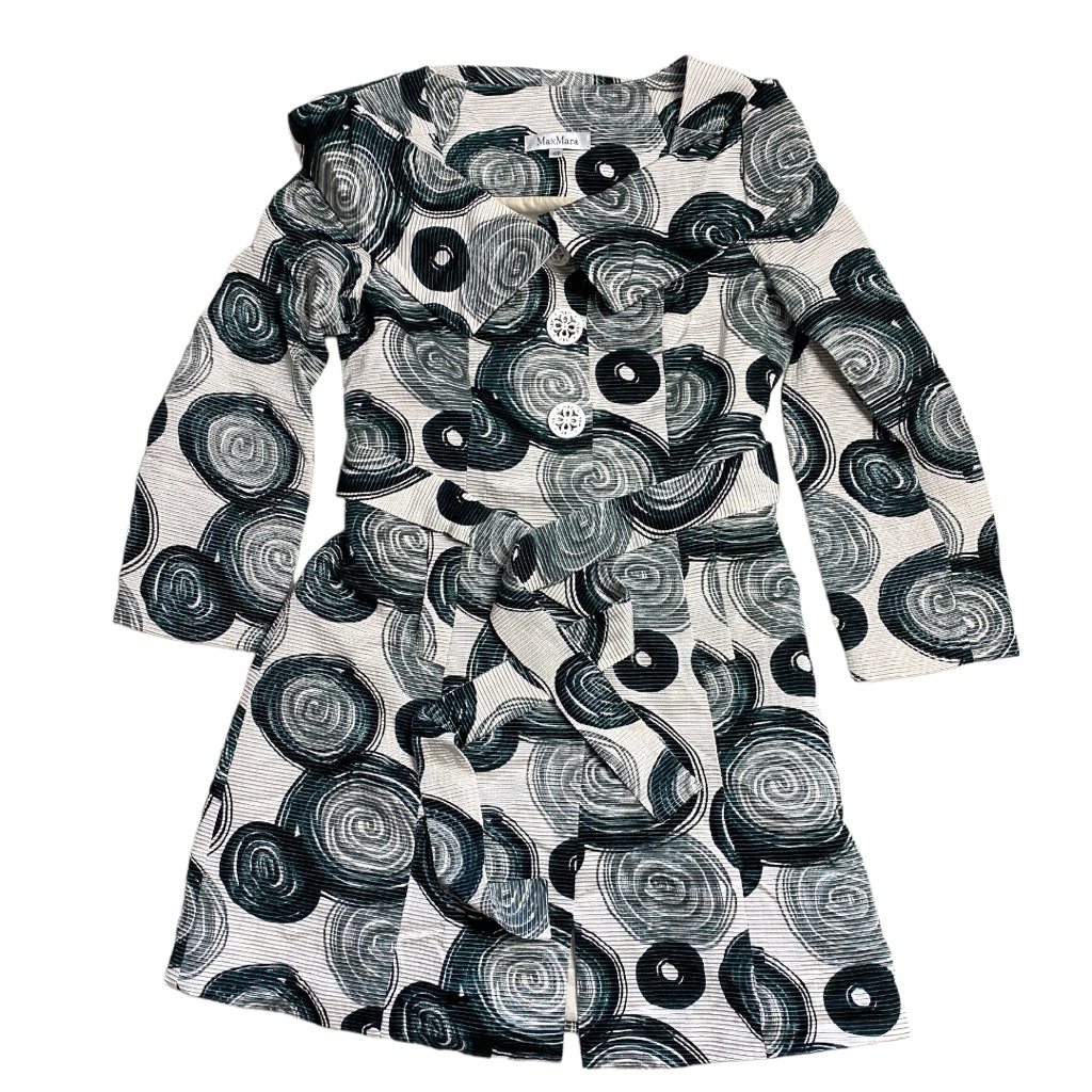 Maxmara Graphic Printed Trench Coat | 40